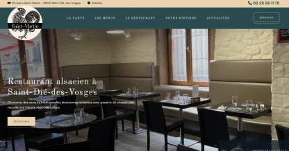 Nouveau site internet restaurant Saint-Martin